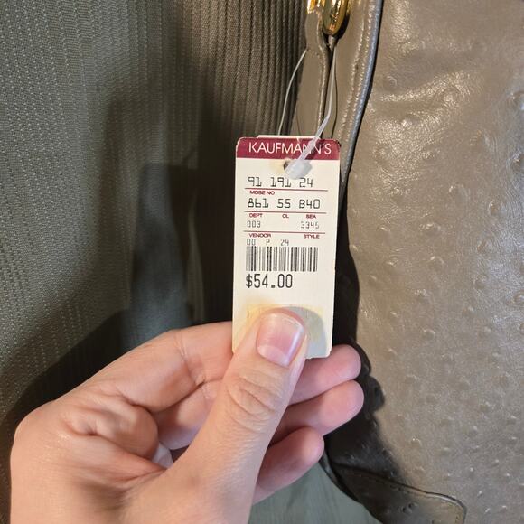 Vintage B.H. Smith Leather Beige/Light Brown Shoulder Bag with Gold Hardware - Picture 7 of 9